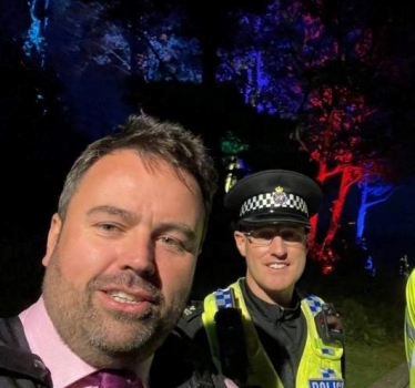 Chris in Lyme Regis with Dorset Police