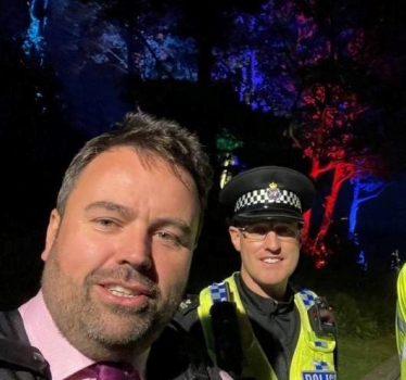 Chris in Lyme Regis with Dorset Police